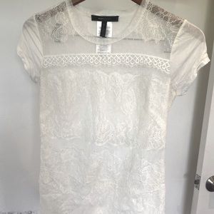BCBGMAXARIA XS WHITE TOP